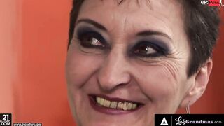 LUSTY GRANDMAS - Turned On Grandmother Way To Say Thanks To A Young Stud