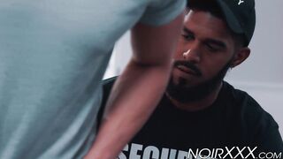 Black security dude anally fucks his Asian customer