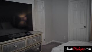 Arab teen jumped and rode huge dick