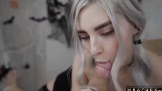 Cute Horny Stepsister Gets Facial and Sw