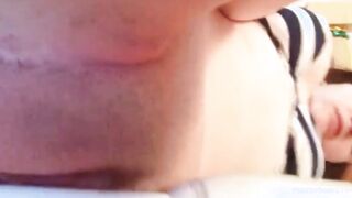 massaging my leaky pussy with a toothbrush