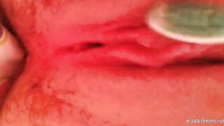 massaging my leaky pussy with a toothbrush
