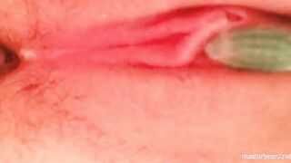 massaging my leaky pussy with a toothbrush