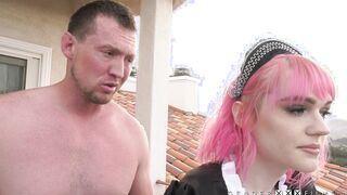 My petite TS maid turned out to be a great fuck