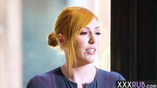 Redhead MILF massaged the best client