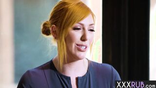 Redhead MILF massaged the best client