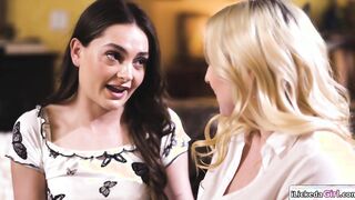 Busty milf scissoring with stepdaughter