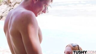 TUSHY Bodacious redhead Scarlett loves wild anal