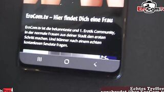GERMAN USER MEET BLONDE AMATEUR TEENIE AND CUM IN HER
