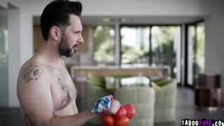 Intense group sex with the stepsiblings