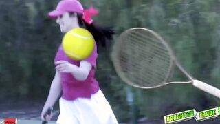 Nadya Nabakova and Raven Reign goes daddy dick riding bouncing their pussies on top!