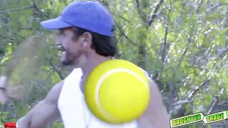 Nadya Nabakova and Raven Reign goes daddy dick riding bouncing their pussies on top!