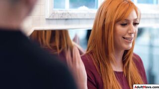 Busty redhead stepmom tittyfucks stepson