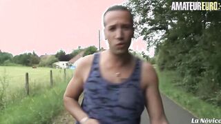 AMATEUREURO - Dark Haired milf Sisley Haim Wild Outdoors Anal Adventure