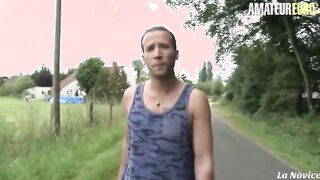 AMATEUREURO - Dark Haired milf Sisley Haim Wild Outdoors Anal Adventure