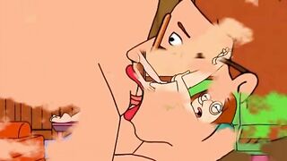 Famous cartoon lesbian MILFs