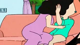 Famous cartoon lesbian MILFs