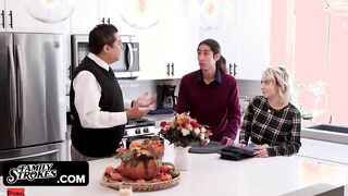 Family Massage - Strict Stepdad Teaches His Bratty Step Daughter And Stepson How To Be More Thankful