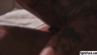 Busty ts Rubi Maxim fucks big black cock