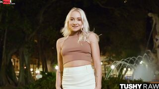 TUSHYRAW Cute Blonde getting her filthy Goddess little ass stretched