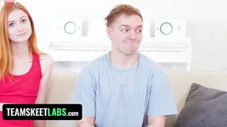 Make Her Cum Game With Slim Red Fellatio Goddess Scarlet Skies & Turned On Stud Joshua Lewis - TeamSkeet