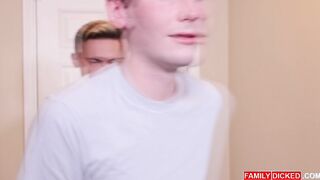 Daddy fucks his own queer son and his gay boyfriend!