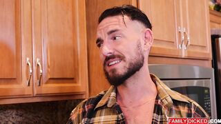 Daddy fucks his own queer son and his gay boyfriend!