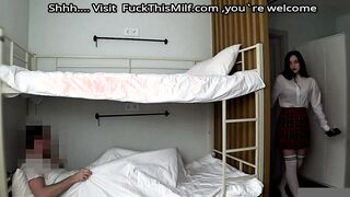 Stepsister saw me jerking off and fucked me