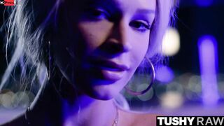 TUSHYRAW one dick isn't enough for double penetration-enjoying blondie