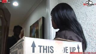Slim ebony eighteen Yo with small titted want the long african