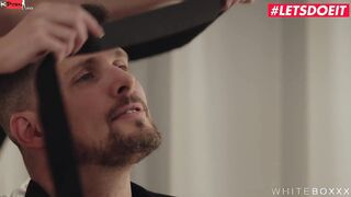 WHITE BOXXX - (Kristof Cale, Sybil) - Dark Haired sluts Blindfolds And Ride Her Long Penis BF Full Scene