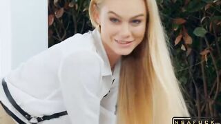 Blonde Stepsisters Nancy and Eva get Naughty at Work