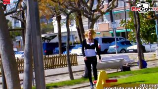 Blonde spanish Bitch enjoy the rough dicks during the MMF 3 way