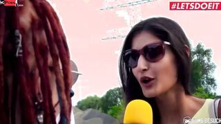 BUMSBESUCH - hot German Pornstar Coco Kiss Has Risky Public Plowed! With Fan Outdoors - LETSDOEIT
