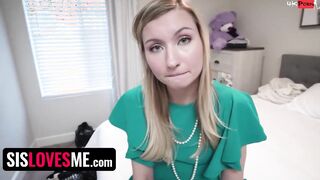 Sis Loves Me - Blonde Barely Legal Caught Masturbating Bought His Silence By Giving Him Oral Sex