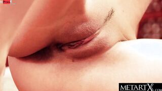 babe chinese cunt with mouth fondles her gigantic natural boobs as she masturbates