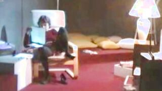 My mom ends the day horny (hidden cam)