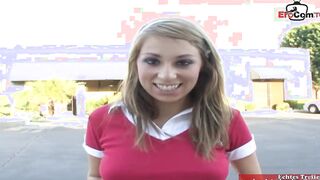 19 Year Mature in a school uniform pick up at the street