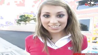 19 Year Mature in a school uniform pick up at the street