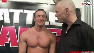 Blonde skank with small melons anal nailed in a boxing