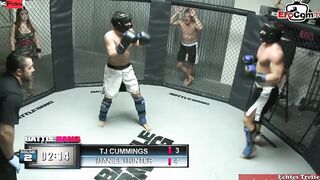Blonde skank with small melons anal nailed in a boxing