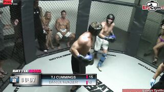 Blonde skank with small melons anal nailed in a boxing