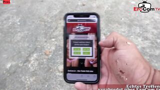 Ugly german vulgar housewife outside pickup for real date