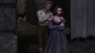 A prostitute satisfied a vampire feet on a city street