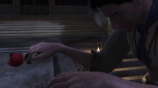 A prostitute satisfied a vampire feet on a city street