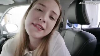 Adorable hoe skips college to suck long dick. hot slender