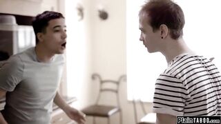 Stepsons anal and double penetration their big titted stepmom