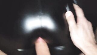 Plowed and cum on leather pants