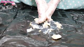 cunt with mouth Leaking Wax On Her Foot and Trample Banana -
