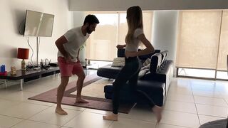 Giggling Gf Ballbusting Her Bf